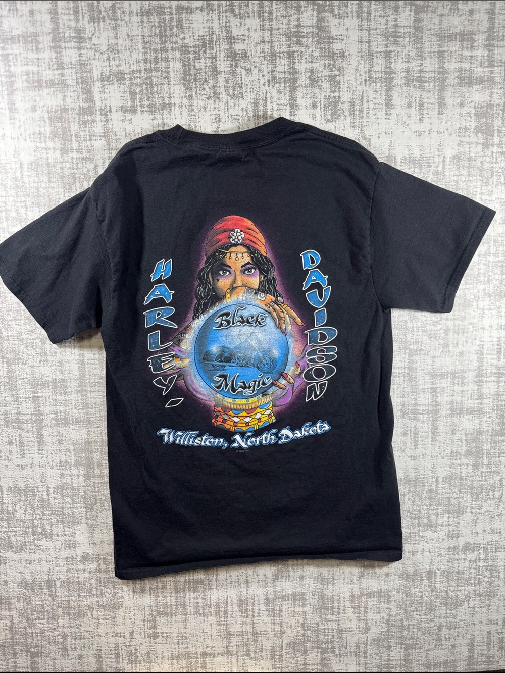 Harley-Davidson Black Short Sleeve 'Legendary Motorcycles' Tee sz M 26.5X18.5PTP
